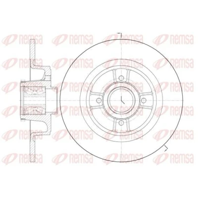 Imagem de REMSA 6698.20 Disco de travão Eixo traseiro 274, 274 11 4 cheio com anel sensor do ABS, o rolamento da roda integrado RENAULT: Scénic 1