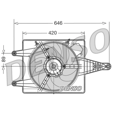 Imagem de Ventilador, arrefecimento do motor DENSO DER01010