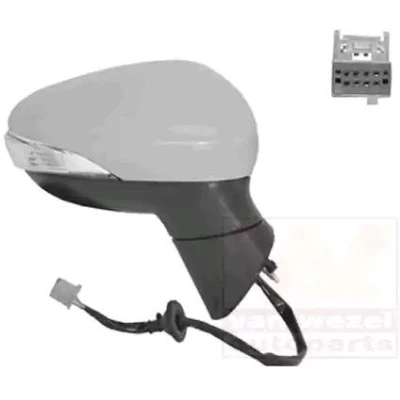 Imagem de Espelho retrovisor Van Wezel 1807828 à direita com subcapa completo, não esférico, para regulação eléctrica dos espelhos, dobrável electricame
