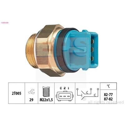 Imagem de EPS 1.850.630 Interruptor de temperatura, ventilador do radiador M22x1,5 Made in Italy OE Equivalent PEUGEOT: 206 Hatchback, 205 II Hatchback
