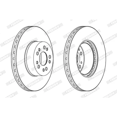 Imagem de FERODO PREMIER DDF1061C 1 Disco de travão 320 30 5 ventilado revestido sem parafusos