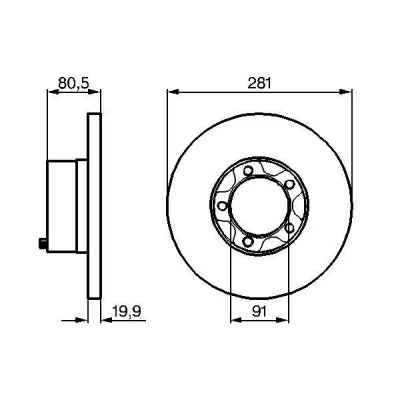 Imagem de BOSCH 0 986 478 138 Disco de travão 281 20 4 115 cheio oleado VOLKSWAGEN: LT 40 55 I Van