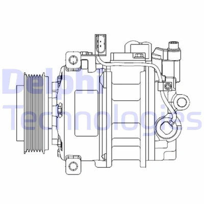 Imagem de DELPHI CS20522 compressor 7SEU17 PAG 46 com óleo de VOLKSWAGEN: Multivan 5 (7HM