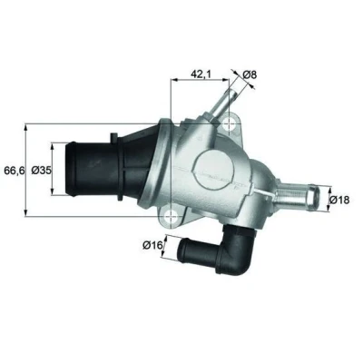 Imagem de MAHLE ORIGINAL TI 125 88 Termóstato, líquido de refrigeração sem junta ALFA ROMEO: 156 Sportwagon, Sedan, 147, FIAT: Punto II Hatchback