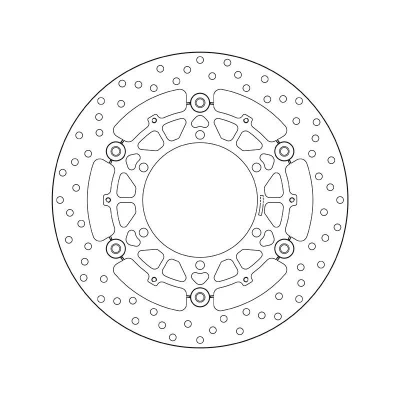 Imagem de BREMBO disco de travão Floating Disk, Serie Oro à frente 305mm 5mm 6 perfurado, duas peças, flutuante 78B40846 Discos