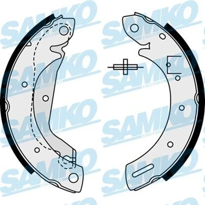 Imagem de SAMKO 88500 Maxilas de travão 254mm 57mm com alavanca do mão NISSAN: TERRANO 2, FORD: Maverick SUV