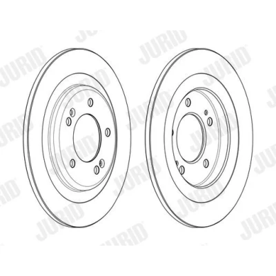 Imagem de JURID 563000JC Disco de travão 284 10 5 114,3 cheio revestido com parafusos HYUNDAI: i40 CW