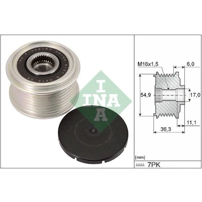 Imagem de INA 535 0298 10 Polia Roda Livre do Alternador