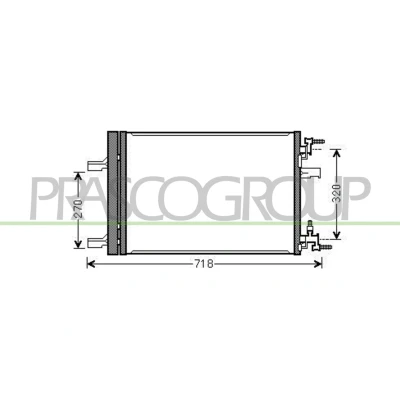 Imagem de PRASCO DW040C002 Condensador com secador 11 8 Alumínio 617 R 134a OPEL: Zafira B, Astra J Sports Tourer, C CHEVROLET: Cruze Sedan