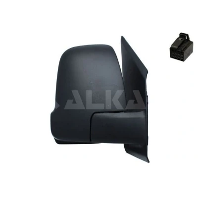 Imagem de espelho retrovisor Alkar 9202021 à direita manual Braço do curto, convexo para veículo com volante esquerda