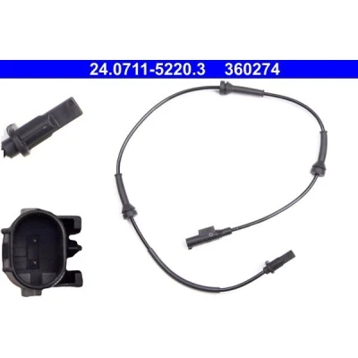 Imagem de ATE 24.0711 5220.3 Sensor de ABS 706 ABARTH: 500 / 595 695 Hatchback