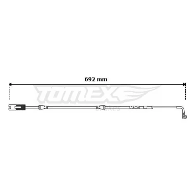 Imagem de TOMEX brakes TX 30 68 Sensor de Desgaste Pastilha Freio Eixo dianteiro BMW: 3 Touring, 1 Hatchback, Coupe