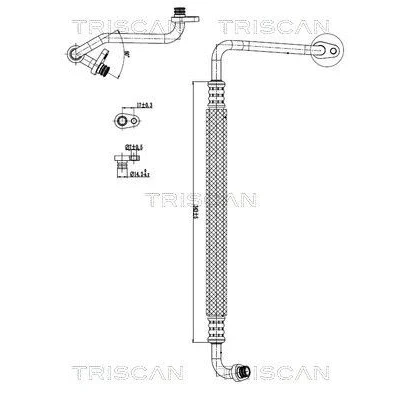 Imagem de TRISCAN 9010 28100 Conduta de alta/baixa pressão, ar condicionado do compressor para o condensador