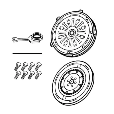 Imagem de VALEO 855308 Kit de Embraiagem com volante bimassa rolamento desembraiagem, Ferramenta especial necessária para a montagem 263