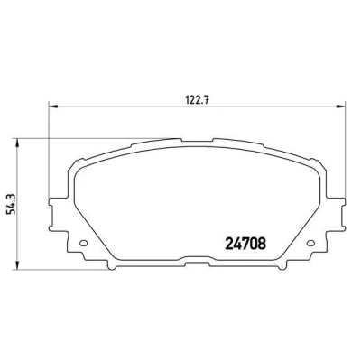 Imagem de BREMBO P 83 101 Jogo de pastilhas para travão disco excl. contacto aviso desgaste sem acessórios TOYOTA: Yaris III Hatchback