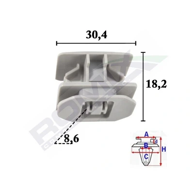 Imagem de ROMIX C70619 Grampo, friso