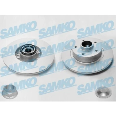 Imagem de SAMKO R1049PRCA Disco de travão 274 11 5 cheio revestido com jogo rolamentos roda, anel sensor do ABS, capa acessórios