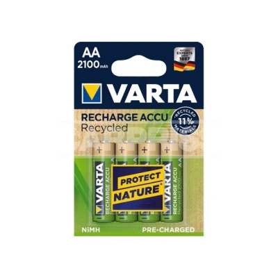 Imagem de Varta Recycled AA 2100mAh Bateria recarregável Hidreto metálico de níquel