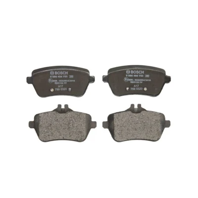 Imagem de BOSCH 0 986 494 790 Jogo de pastilhas para travão disco Baixo teor metálico com chapa anti ruído MERCEDES BENZ: Classe S Sedan, CLA Coupe