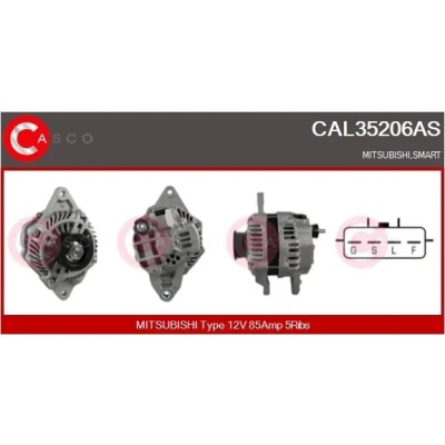 Imagem de CASCO CAL15349AS Alternador 12V 180A MERCEDES BENZ: Vito Mixto, Minibus, Viano