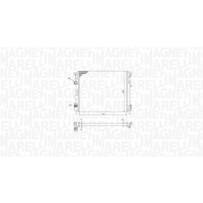 Imagem de MAGNETI MARELLI 350213195200 Radiador, arrefecimento do motor 480mm 414mm 23mm Aletas de refrigeração unidas mecanicamente RENAULT: CLIO 2