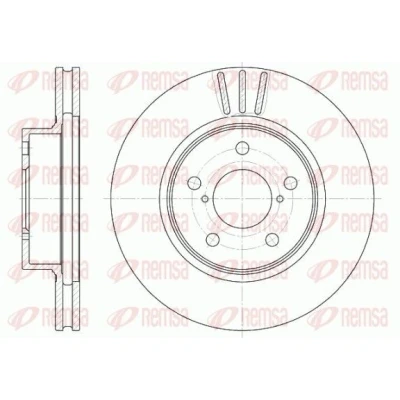 Imagem de REMSA 6397.10 Disco de travão Eixo dianteiro 260, 260 24 5 ventilado SUBARU: Impreza II Sedan, I III Hatchback