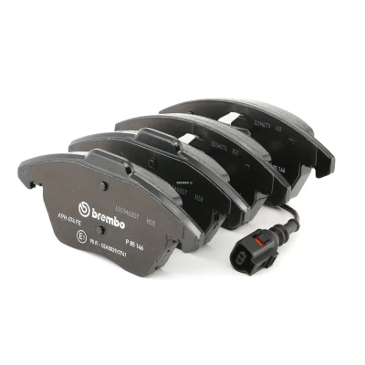 Imagem de BREMBO P 85 146 Jogo de pastilhas para travão disco incl. contacto aviso desgaste com grampo do êmbolo sem acessórios endado, norauto, oscaro