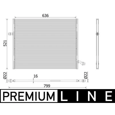 Imagem de MAHLE ORIGINAL CIR 36 000P radiador de baixa temperatura, ar sobrealimentação