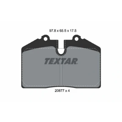 Imagem de TEXTAR 2087709 Jogo de pastilhas para travão disco preparado indicador aviso desgaste AUDI: 80 B4 Avant, PORSCHE: 968 Coupe, 944 Coupe
