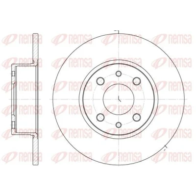 Imagem de REMSA 6150.00 Disco de travão Eixo traseiro 251, 251 10 4 cheio FIAT: Stilo Hatchback, BRAVO 2, Linea, LANCIA: DELTA 3, Lybra Carrinha