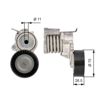 Imagem de GATES FleetRunner Micro V Kit T39115 Polia Tensora SEAT: Ibiza 4, 3, Córdoba II Sedan, VOLKSWAGEN: Polo Hatchback, IV Hatchback