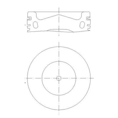 Imagem de MAHLE ORIGINAL 028 PI 00158 001 Pistão 81,25mm com suporte de segmentos, canal refrigeração