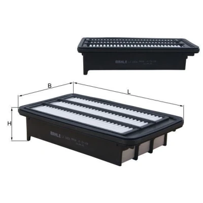 Imagem de MAHLE ORIGINAL LX 5806 Filtro de ar 58,5mm 143mm 244mm Cartucho filtrante HONDA: CIVIC 10, CR V 5, 10 Stufenheck