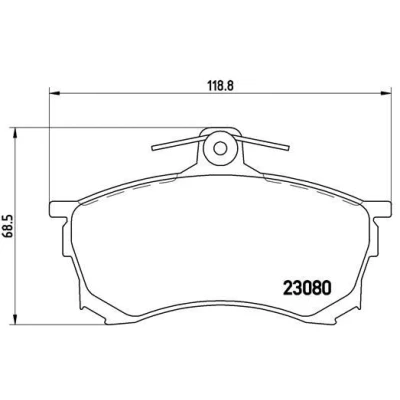 Imagem de BREMBO P 54 021 Jogo de pastilhas para travão disco com avisador sonoro desgaste parafusos pinça sem acessórios