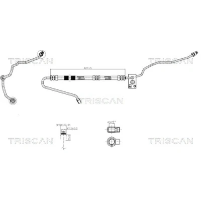 Imagem de TRISCAN 8516 29028 Tubo hidráulico, direcção da bomba hidráulica para a caixa direção VOLKSWAGEN: Polo IV Hatchback, SEAT: Ibiza 4 Sportcoupe