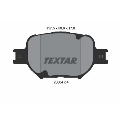 Imagem de TEXTAR 2386401 Jogo de pastilhas para travão disco não preparado indicador aviso desgaste TOYOTA: Corolla IX Station Wagon