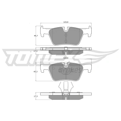 Imagem de TOMEX brakes TX 16 86 Jogo de pastilhas para travão disco Eixo traseiro BMW: 3 Touring, 1 Hatchback, Sedan