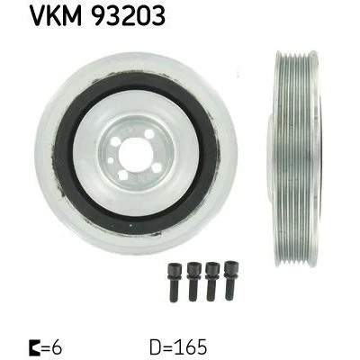 Imagem de SKF VKM 93203 Polia da Cambota 165 6 ALFA ROMEO: 159 Sportwagon, Sedan, 156 FIAT: BRAVO 2, Punto II Hatchback, Doblo I Cargo