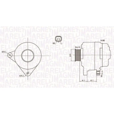 Imagem de MAGNETI MARELLI 063732008010 Alternador 12V 150A CITROËN: C3 II, C5 III Carrinha, Berlingo II Van, PEUGEOT: 207 Hatchback, SW