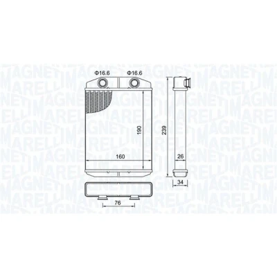 Imagem de MAGNETI MARELLI 350218507000 Radiador Quente