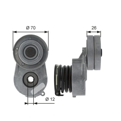 Imagem de GATES FleetRunner Micro V Kit T38496 Polia Tensora OPEL: Corsa C Hatchback, Astra H Caravan, Combo Van / Carrinha, HONDA: CIVIC 7 Hatchback