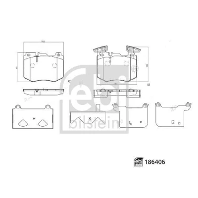 Imagem de Jogo de pastilhas para travão disco FEBI BILSTEIN 186406