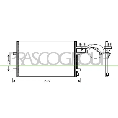 Imagem de PRASCO FD422C001 Condensador 11 Alumínio 620 FORD: Focus 2 Limousine, Kombi