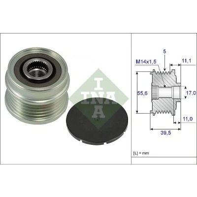 Imagem de INA 535 0218 10 Polia Roda Livre do Alternador 39,5 Ferramenta especial necessária para a montagem VOLVO: C70 2 Cabriolet