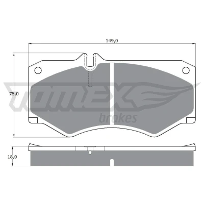 Imagem de TOMEX brakes TX 10 20 Jogo de pastilhas para travão disco Eixo dianteiro preparado indicador aviso desgaste MERCEDES BENZ: T1 Van