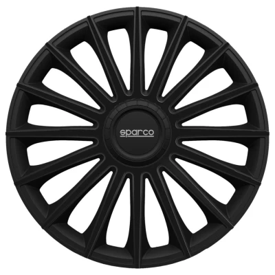 Imagem de Tampões de roda 17 polegadas sparco treviso, pretos, 4 unidades