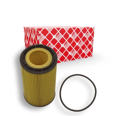 Imagem de FEBI BILSTEIN 109225 Filtro de óleo com retentor Cartucho filtrante VOLKSWAGEN: Touareg I, Phaeton, AUDI: A8 D3