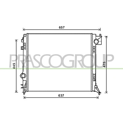 Imagem de PRASCO DS712R002 Radiador, arrefecimento do motor Alumínio 540mm 470mm 26mm Aletas de refrigeração soldadas NISSAN: Qashqai 2