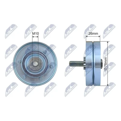 Imagem de NTY RNK PL 045 Polia de Desvio HONDA: CIVIC 7 Hatchback, OPEL: Astra H Zafira A, G Caravan