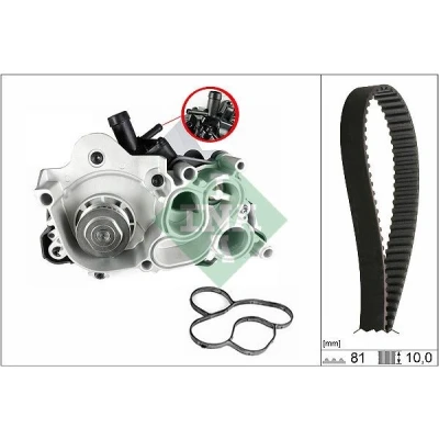 Imagem de INA 530 0743 30 Bomba de Água + Kit Correia Distribuição SEAT: Ibiza 4, Leon III Hatchback, ST, VOLKSWAGEN: Golf 7, Polo V Hatchback